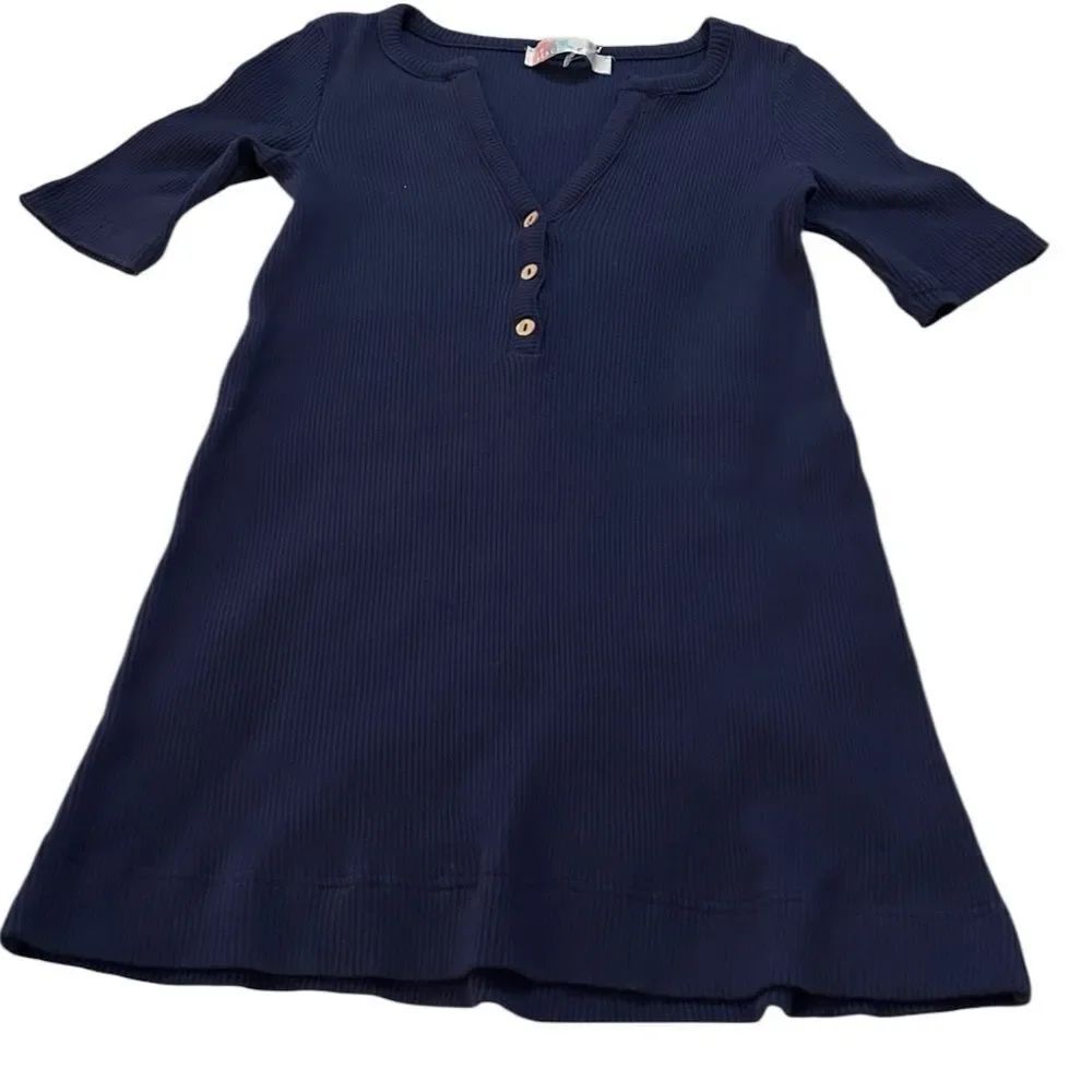 Free people, beach, ribbed Navy V-Neck Dress size XS